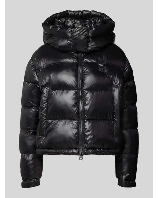 Blauer Usa Gewatteerd Jack Met Capuchon, Model 'Gloria' in het Black