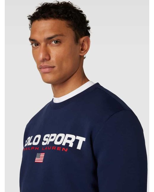 Polo Ralph Lauren Sweatshirt mit Label-Print in Blue für Herren