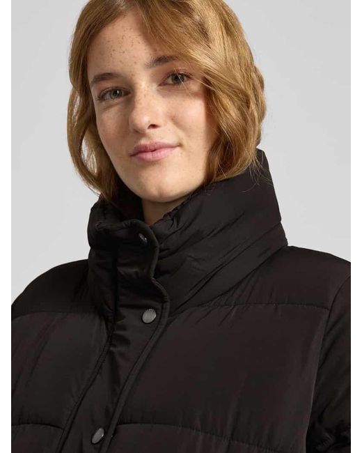 ONLY Black Regular Fit Steppjacke mit Stehkragen Modell 'NEWCOOL'