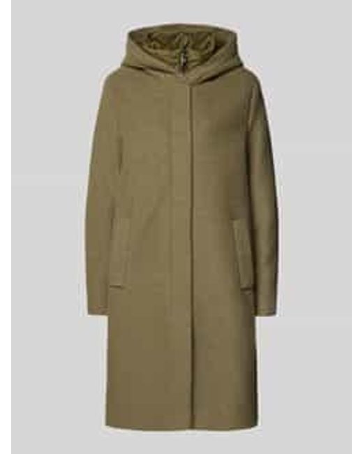 Fuchs & Schmitt Lange Jas Met Capuchon En Blinde Ritssluiting in het Green