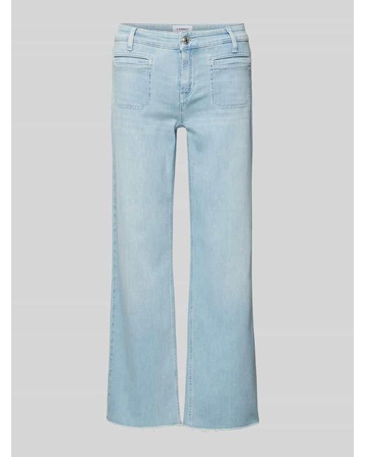 Cambio Blue Wide Leg Jeans mit verkürztem Schnitt Modell 'TESS'