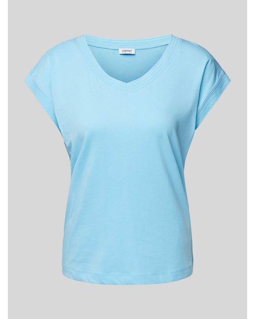 Esprit Blue T-Shirt mit Kappärmeln