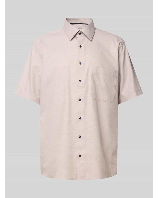 Eterna Comfort Fit Business-Hemd mit 1/2-Arm in Natural für Herren