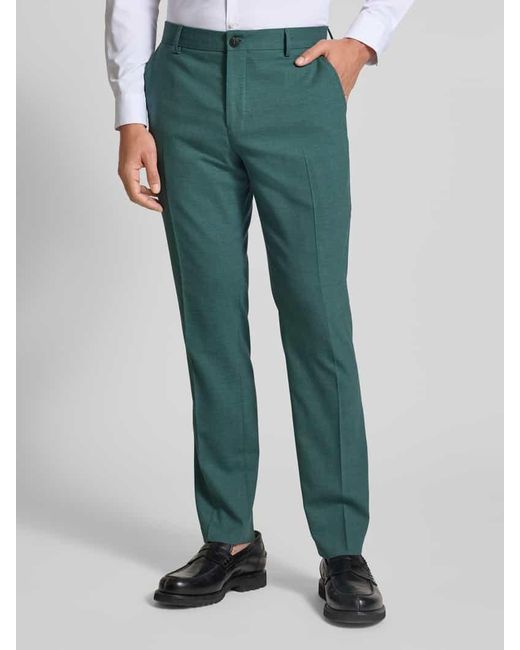 SELECTED Slim Fit Anzughose mit Wollanteil Modell 'SLIM-NEIL' in Green für Herren
