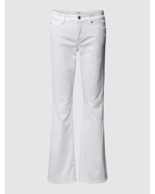 Cambio Flared Jeans im 5-Pocket-Design Modell 'PARIS' in White für Herren