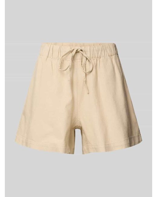 ONLY Natural Loose Fit Shorts aus Viskose-Leinen-Mix Modell 'CARO'