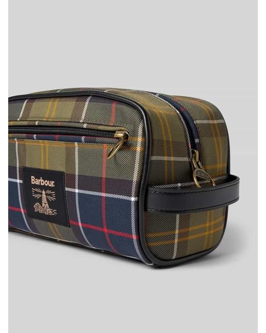 Barbour Kulturbeutel mit Tartan-Muster in Green für Herren