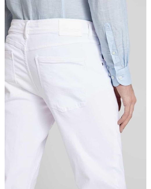 Christian Berg Men Jeans in unifarbenem Design in White für Herren