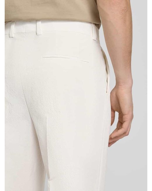 HUGO Slim Fit Anzughose mit Strukturmuster Modell 'Theodor' in White für Herren