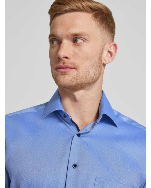 Eterna Regular Fit Business-Hemd mit 1/2-Arm in Blue für Herren