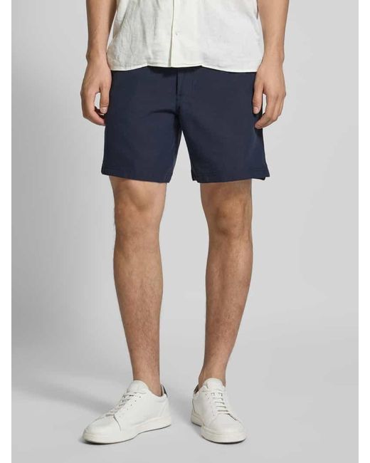 Boss Tapered Bermudas aus Lyocell-Mix Modell 'SANDREW-5' in Blue für Herren