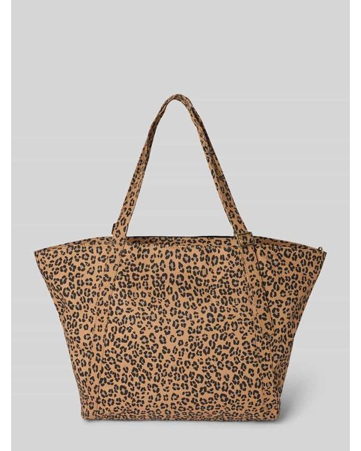 HEY MARLY Brown Shopper mit Label-Applikation Modell 'Pretty Wonder'