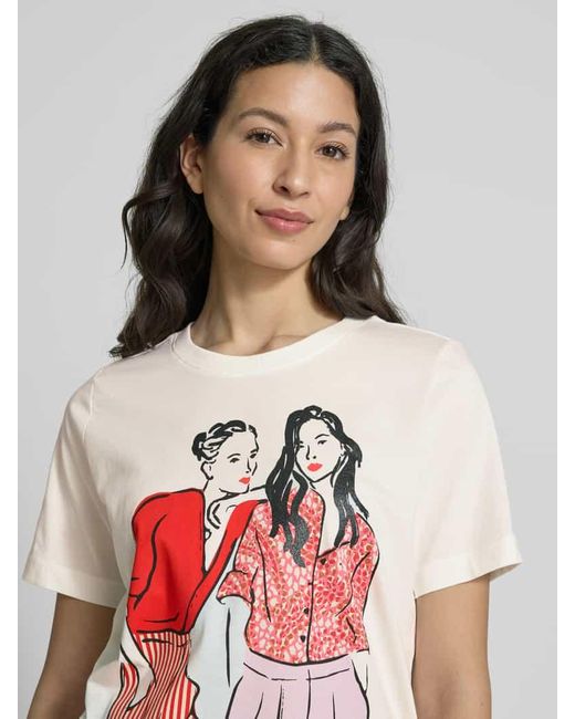 S.oliver Red Relaxed Fit T-Shirt aus reiner Baumwolle