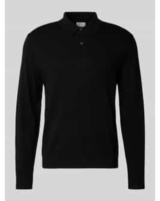 Calvin Klein Gebreide Pullover Met Polokraag in het Black voor heren