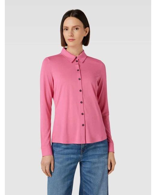 Marc O' Polo Pink Bluse in unifarbenem Design