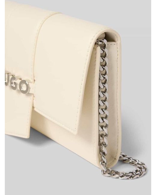 HUGO Natural Handtasche mit Label-Applikation Modell 'Mel 2.0'