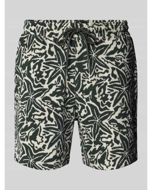 Shiwi Regular Fit Shorts mit Tunnelzug Modell 'Tony' in Green für Herren