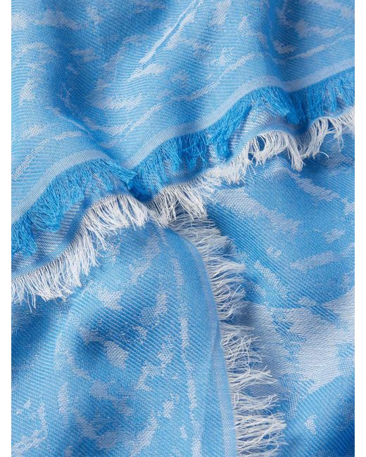 Lala Berlin Blue Schal aus Baumwolle Modell 'Arian'