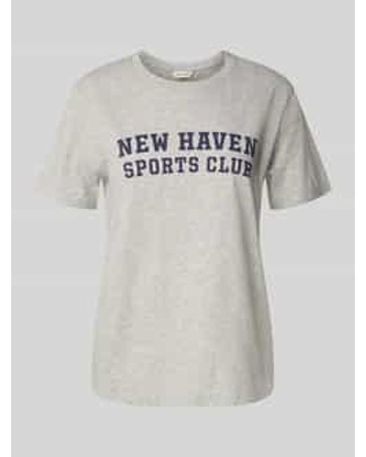 Gant Regular Fit T-Shirt Met Ronde Hals in het Gray