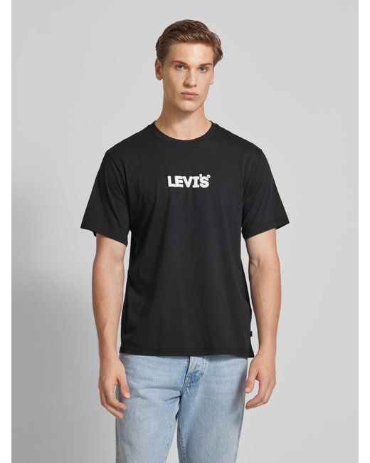 Levi's T-Shirt mit Label-Print in Black für Herren