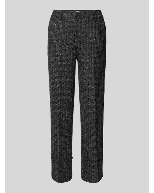Seductive Stoffen Broek Met Verkorte Pasvorm in het Gray