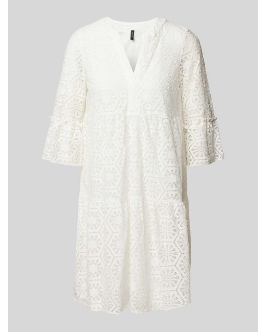 Vero Moda Mini-jurk Met Etskanteffect in het White
