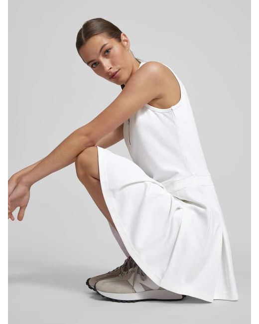 DKNY White Minikleid mit kurzem Reißverschluss