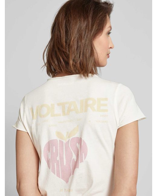 Zadig & Voltaire T-shirt Met V-hals in het White