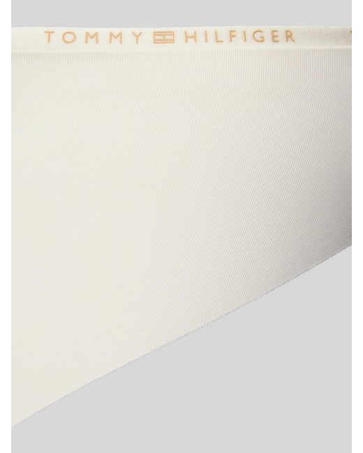 Tommy Hilfiger String Met Labeldetail in het White