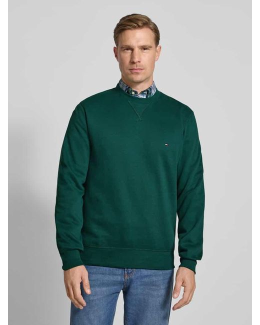 Tommy Hilfiger Regular Fit Sweatshirt Baumwoll-Mix in Green für Herren
