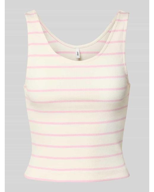 ONLY Natural Slim Fit Tank Top in Rippoptik Modell 'NESSA'