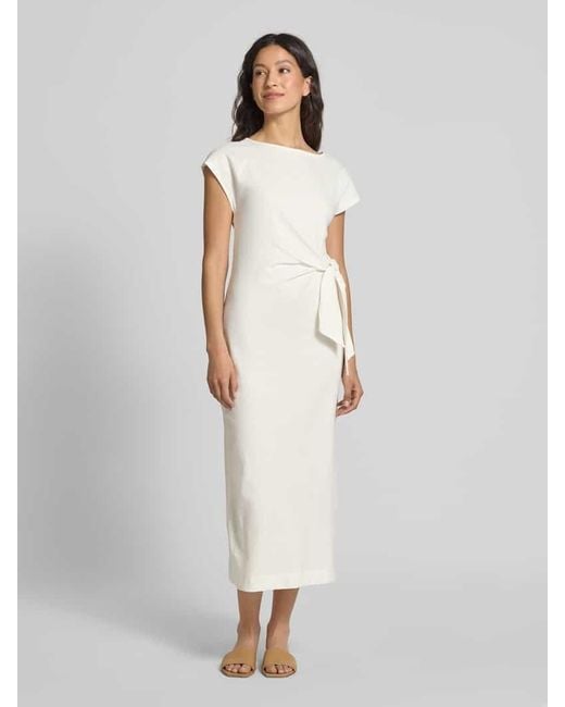 Tommy Hilfiger White Tailliertes Freizeitkleid aus reiner Baumwolle