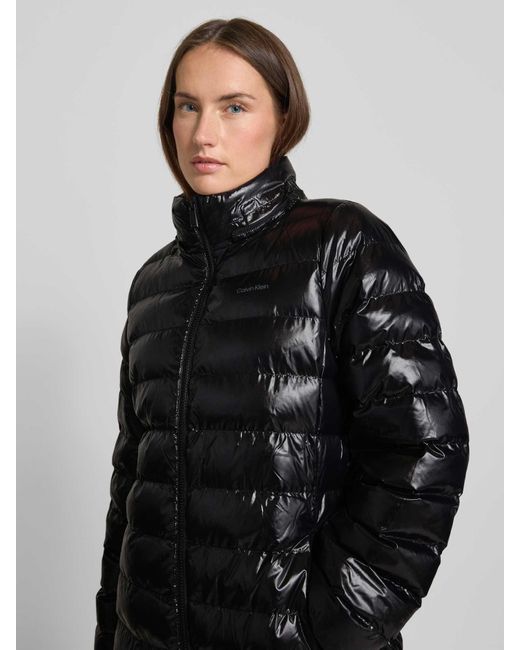 Calvin Klein Gewatteerde Jas Met Capuchon in het Black