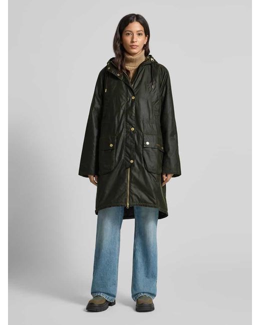 Barbour Black Regular Fit Wachsmantel aus reiner Baumwolle Modell 'MARCY'