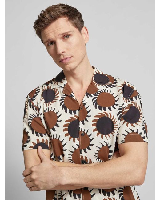 Joop! Regular Fit Vrijetijdsoverhemd Met Reverskraag, Model 'Hanes' in het Natural voor heren