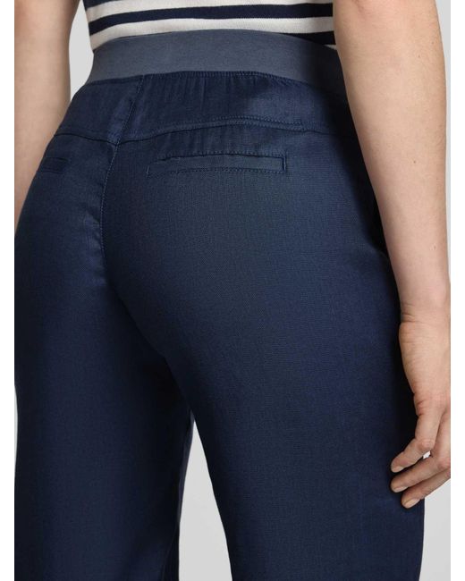 RAPHAELA by BRAX Broek Met Verkorte Pasvorm En Elastische Band in het Blue