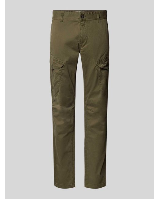 PME LEGEND Slim Fit Cargobroek Met Logostitching in het Green voor heren