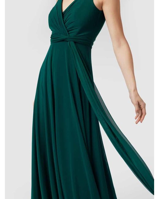 TROYDEN COLLECTION Green Abendkleid mit Taillenband
