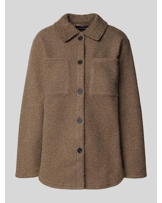 Pieces Regular Fit Jack Met Borstzakken, Model 'Oline' in het Brown