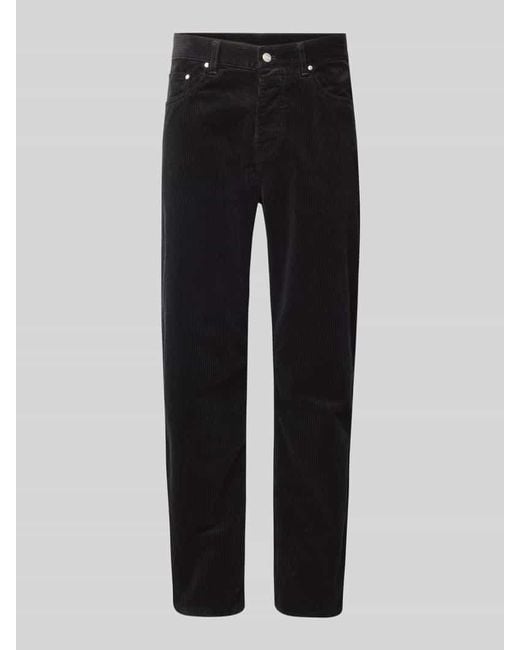 Carhartt Cordhose mit Eingrifftaschen Modell 'NEWEL' in Black für Herren