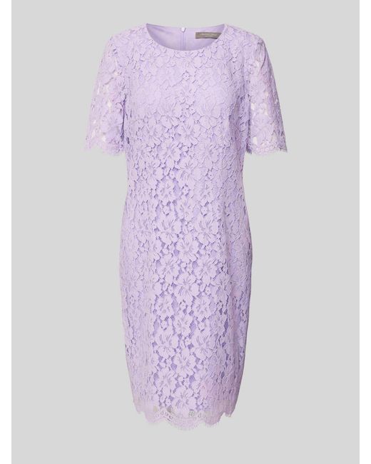 christian berg Purple Knielanges Kleid mit Ausbrenner-Effekt