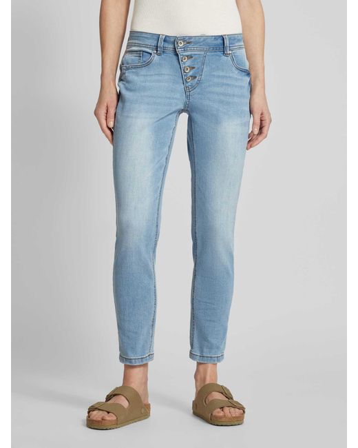 Buena Vista Slim Fit Jeans mit asymmetrischer Knopfleiste Modell 'Malibu' in Blue für Herren