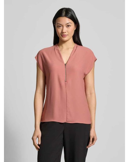 Calvin Klein Pink Blusenshirt mit V-Ausschnitt