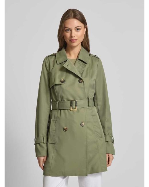 Zero Green Trenchcoat mit Taillengürtel