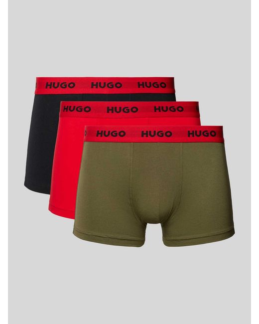 HUGO Boxershort Met Elastische Band in het Red voor heren