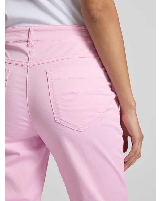 Marc Cain Pink Feminine Fit Hose in verkürzter Passform mit Eingrifftaschen