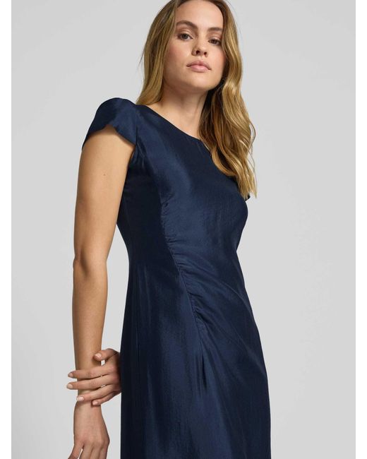 ARMANI EXCHANGE Midi-jurk Met Plooien Opzij in het Blue