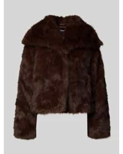 ONLY Relaxed Fit Jack Van Imitatiebont Met Haakjessluiting, Model 'Dawn Life' in het Brown