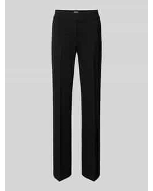 Seductive Straight Leg Stoffen Broek Met Elastische Band, Model 'Nanou' in het Black