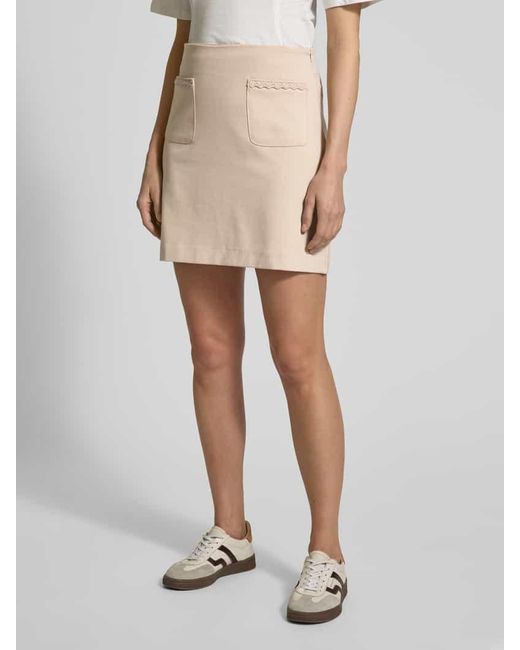 Ichi Natural Minirock Mit Aufgesetzten Taschen Modell 'Simonse'